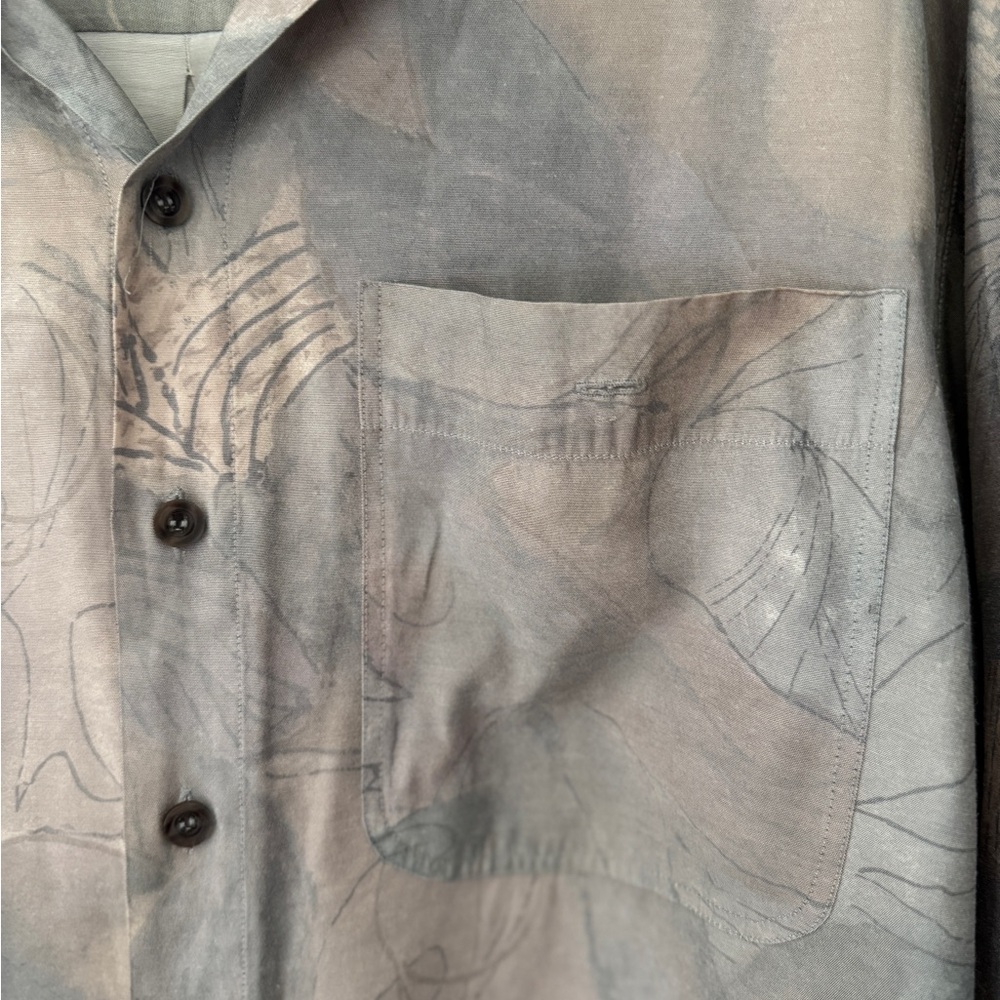 Abstract Patterned Button-Up Shirt - image 2